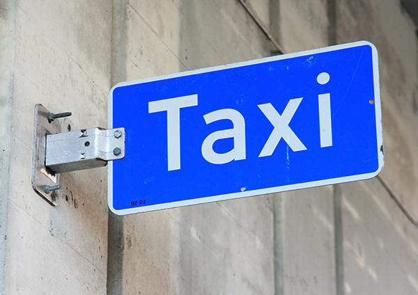 blue,taxi,sign