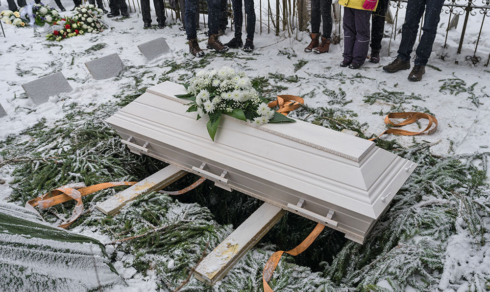 raasiku,estonia, ,february,05,2022:,funeral,ceremony,in,small