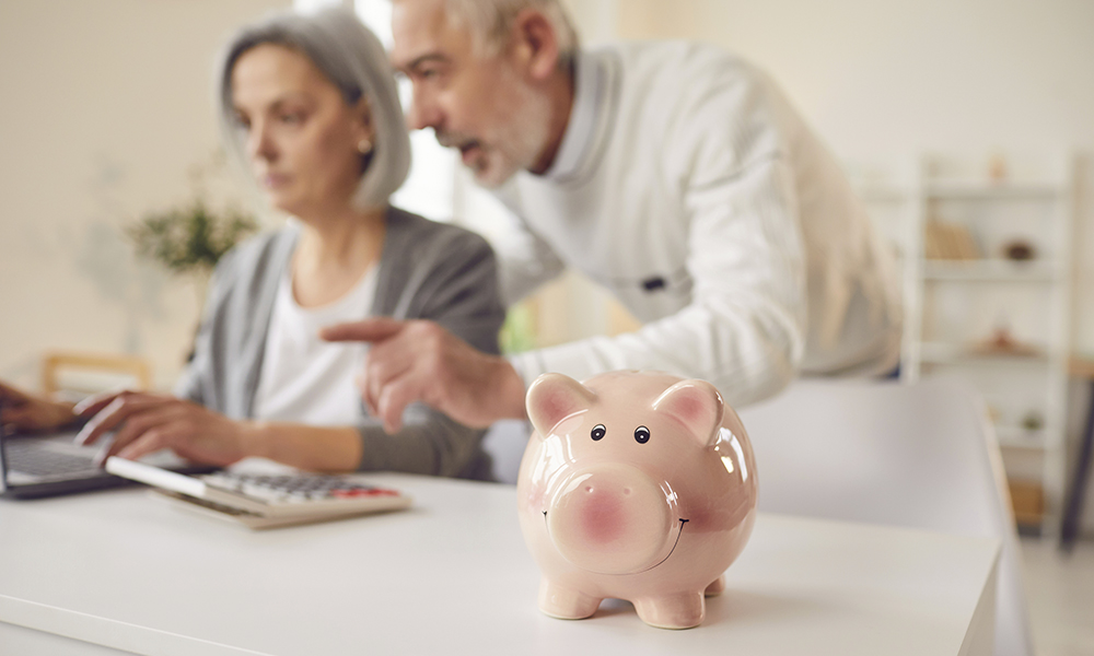 pig,money,saving,,piggy,bank,safe,box,close,up,,senior