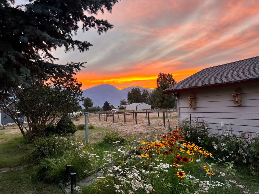 sunset in the beautiful bitterroot valley