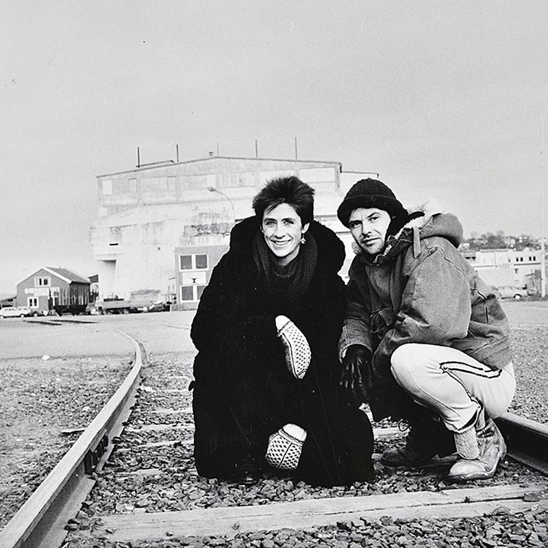 am og gilles foran bunkeren 1986 foto yngve sæther