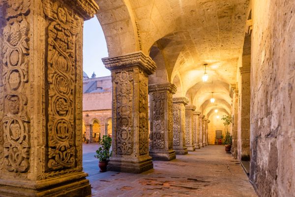 arequipa,cloisters of the company of jesus in arequipa peru