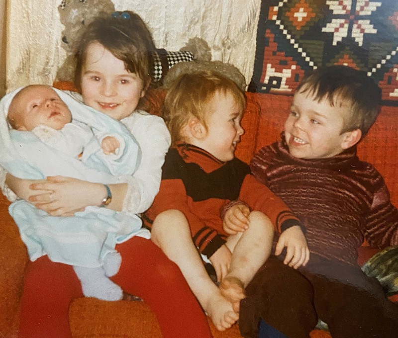 gamle bilder meg og mine søsken